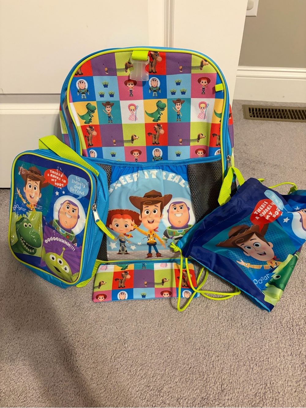 Toy Story 4 Piece Backpack Set